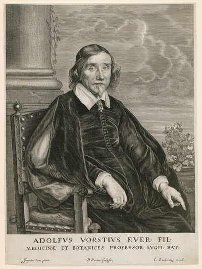 Porträtt av Adolph Vorst, professor i Leiden av Paulus Pontius