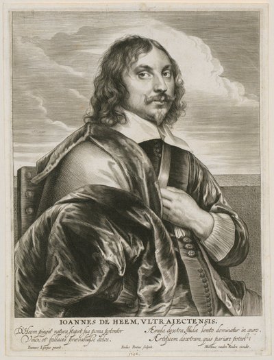 Porträtt av Johannes de Heem av Paulus Pontius