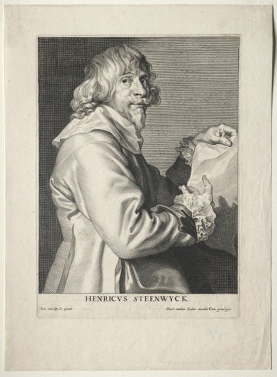 Porträtt av Henri van Steenwyck. av Paulus Pontius