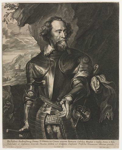 Porträtt av Henry, greve van den Berghe. av Paulus Pontius