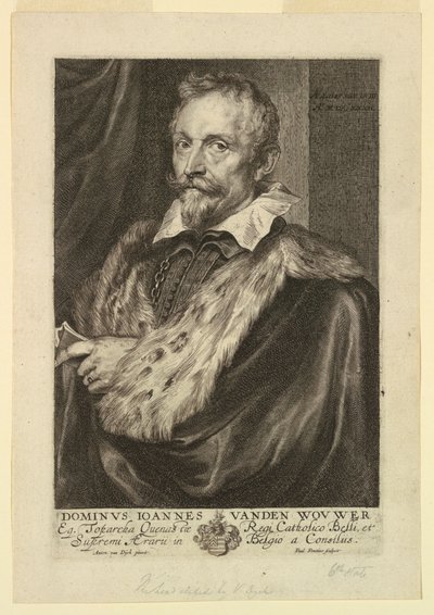 Porträtt av Jan van der Wouwer, från Icons of Princes of Men av Paulus Pontius