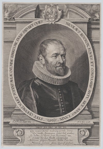 Porträtt av Nicholaes Rockox, 1639, 1639. av Paulus Pontius