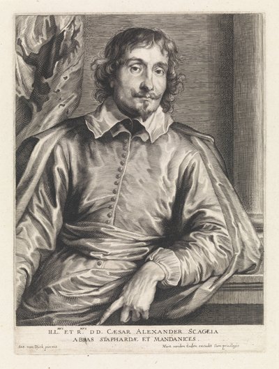 Porträtt av Cesare Alessandro Scaglia av Paulus Pontius