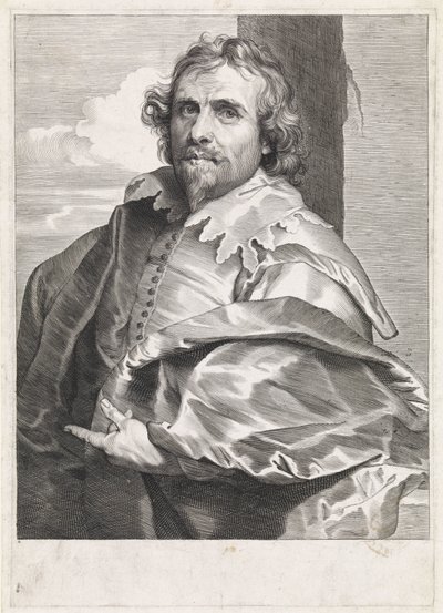 Porträtt av målaren Daniël Mijtens (I) av Paulus Pontius