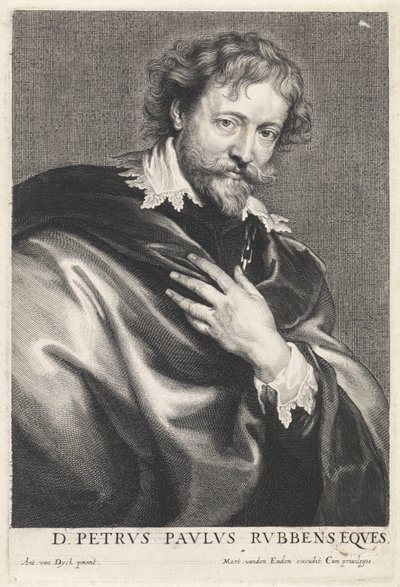 Porträtt av målaren Peter Paul Rubens av Paulus Pontius