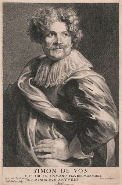 Simon de Vos, målare av stora och små mänskliga figurer, Antwerpen av Paulus Pontius