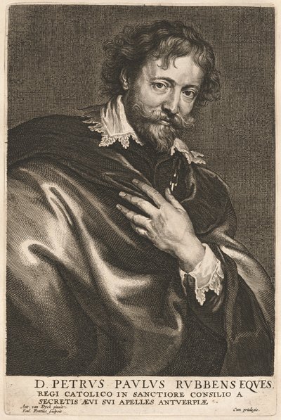 Peter Paul Rubens av Paulus Pontius after Sir Anthony van Dyck