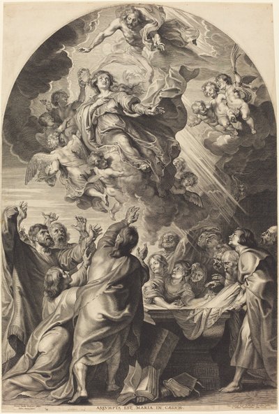 Jungfruns antagande av Paulus Pontius, after Sir Peter Paul Rubens