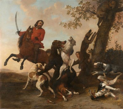 Björnjakt av Paulus Potter