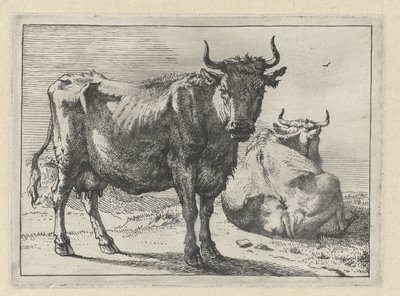 En stående och en liggande ko The Bullen-häftet (serietitel) av Paulus Potter