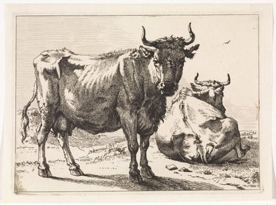 En stående och en liggande ko The Bullen-häftet (serietitel) av Paulus Potter