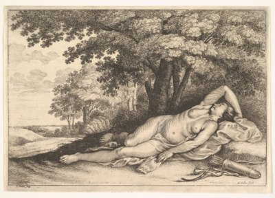 Sovande jägare, 1625-77. av Paulus Potter