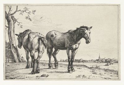 Två ploghästar Hästar (serietitel) av Paulus Potter