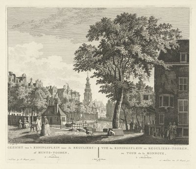 Utsikt över Munttoren i Amsterdam Utsikt från 