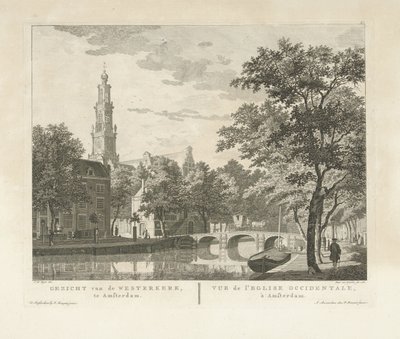 Utsikt över Westerkerk och Westerhal, sett från Keizersgracht Utsikt över Westerkerk, i Amsterdam / Vue de l