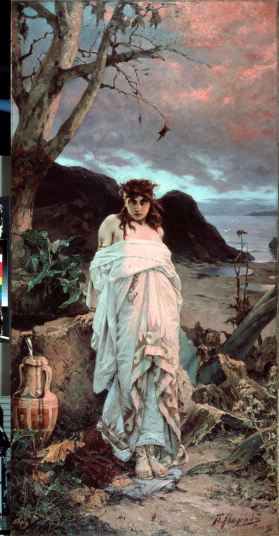 ""Medusa"" Representation av en av Gorgonerna med en hypnotisk blick - Målning av Pavel Alexandrovich Svedomsky (1849-1904) 1882 State Tretyakov Gallery, Moskva av Pavel Alexandrovich Svedomsky