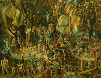 Sammansättning. Skepp, 1913-1915 av Pavel Nikolayevich Filonov