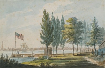 Philadelphia från andra sidan Delawarefloden, 1811-ca. 1813. av Pavel Petrovic Svin