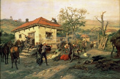 En scen från det rysk-turkiska kriget 1876-77 av Pawel Kowalewsky