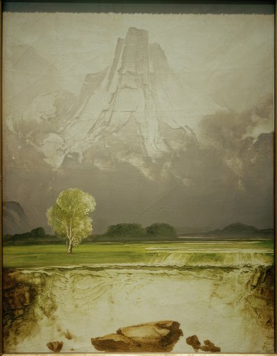 Berget Stetind med en björk av Peder Balke
