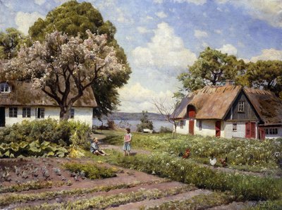 Barn på en gård av Peder Monsted