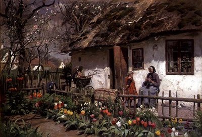 Utanför stugan av Peder Monsted