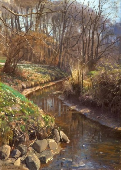 P.Mönsted, källa vid skogsbäcken av Peder Monsted