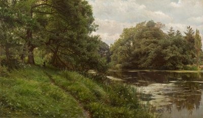 P.Mönsted, sommardag vid vattnet av Peder Monsted