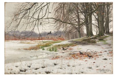 Snöigt landskap av Peder Monsted
