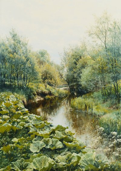 Sommardag vid strömmen; Sommardag vid floden av Peder Monsted