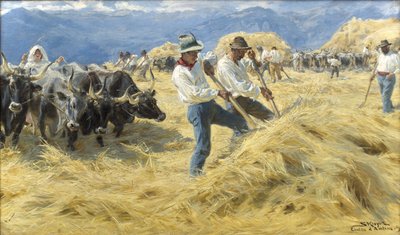 Tröska i Abruzzi av Peder Severin Krøyer