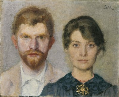 Dubbelporträtt av Marie och Peder Severin Krøyer, 1890. av Peder Severin Krøyer