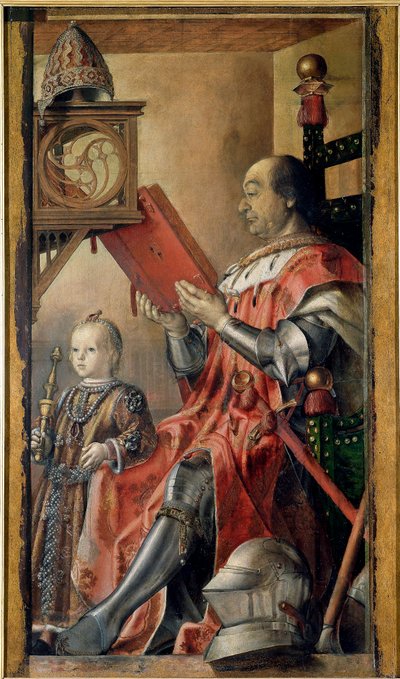 Dubbelporträtt av Frederic III de Montefeltro (Federico da Montefeltro av Pedro Berruguete