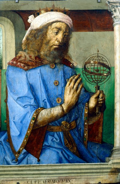 Ptolemaios, grekisk astronom och geograf i Alexandria, sent 1400-tal av Pedro Berruguete