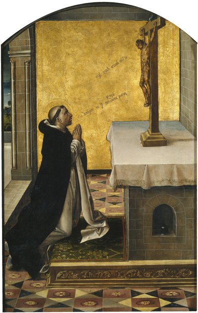 Sankt Peter Martyr vid bönen, 1493-1499 av Pedro Berruguete