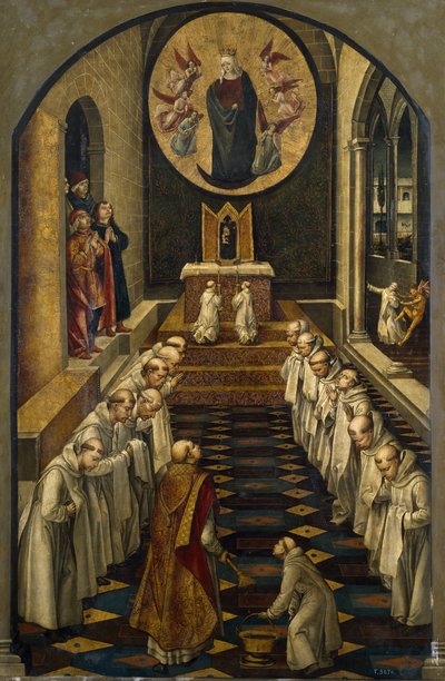 Jungfruns uppenbarelse till en dominikansk gemenskap, 1493-1499 av Pedro Berruguete