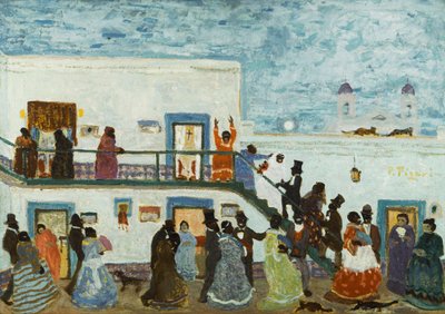 Anländer till kyrkan; Anländer från kyrkan av Pedro Figari