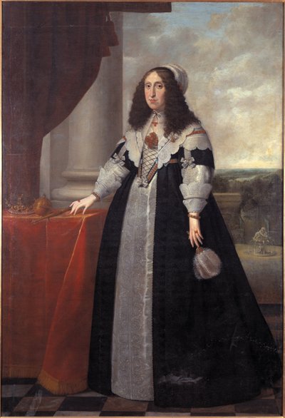 Ärkehertiginna Cecile Renee av Österrike, drottning av Polen - Porträtt av ärkehertiginna Cecilia Renata av Österrike (1611-1644), drottning av Polen, av Danckers de Rij, Peeter (ca 1605-1661). olja på duk av Peeter Danckers de Rij