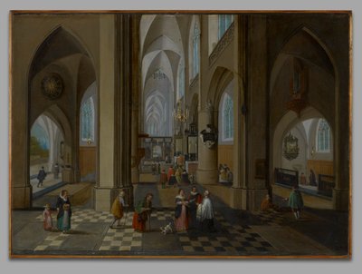 Interiör av en gotisk kyrka av Peeter Neeffs the Elder