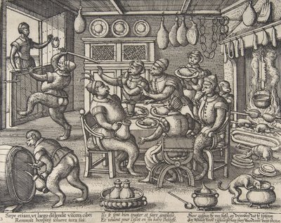 The Fat Kitchen, från serien Monkeys. av Peeter van der Borcht