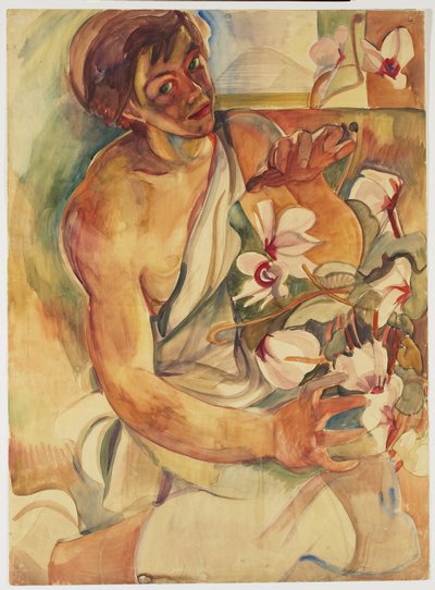 Pegi med Cyclamens av Pegi Nicol Macleod