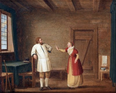 Le roi Gustave I Vasa (1496-1560) a Ornas - kung Gustav Vasa i Ornaes par Hillestroem, Pehr (1732-1816). Olja på duk, storlek: 42x52, , Privat samling av Pehr Hilleström