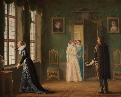 Ebba Brahes betrothal to Jacob de la Gardie. av Pehr Hilleström