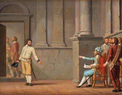 Engelbrekt Engelbrektsson before Eirik III, 1805 av Pehr Hilleström