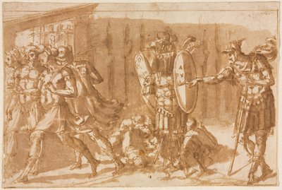 Segersoldater med trofé, 1550-talet. av Pellegrino Tibaldi