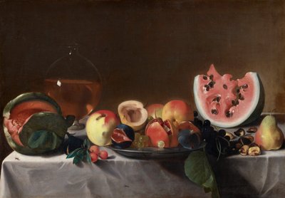 Stilleben med frukt och karaff av Pensionante del Saraceni