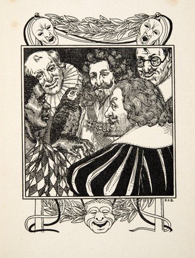 En konverserande papegoja, från Hundra anekdoter av djur, pub. 1924 (gravyr) av Percy J. Billingshurst