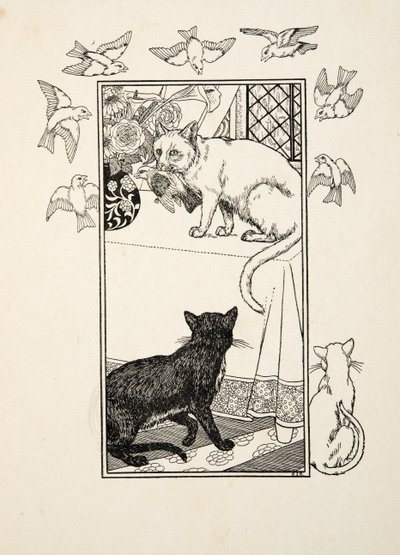 A Singular Interposition, från A Hundred Anecdotes of Animals, pub. 1924 (gravyr) av Percy J. Billingshurst