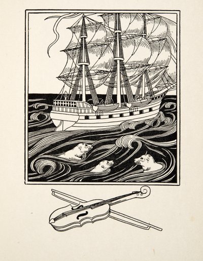 Musikaliska sigill, från Hundra anekdoter av djur, pub. 1924 (gravyr) av Percy J. Billingshurst