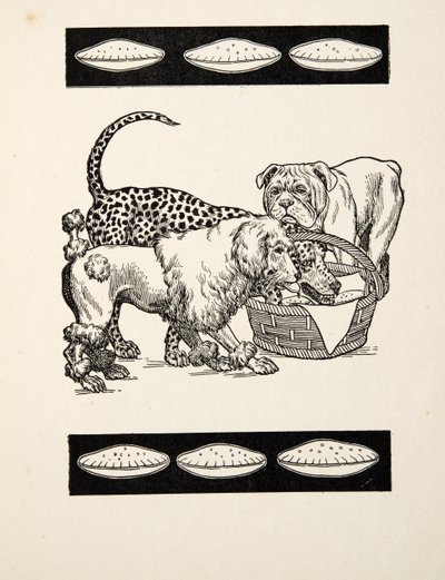 Av två ondska som väljer det minsta, från Hundra anekdoter av djur, pub. 1924 (gravyr) av Percy J. Billingshurst